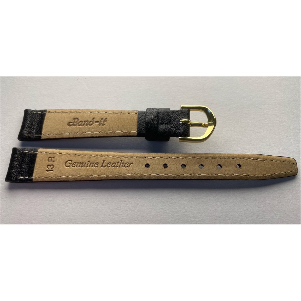 Band-it Watch Band Strap 13mm CalfSkin Black - Picture 2 of 4